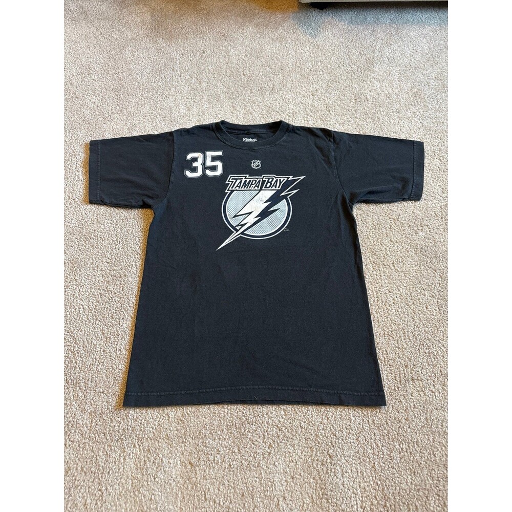 Vintage Dwayne Roloson Tampa Bay Lightning Reebok Tee Size Small